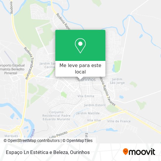 Espaço Ln Estética e Beleza mapa