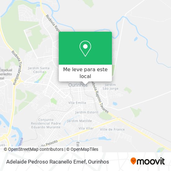 Adelaide Pedroso Racanello Emef mapa