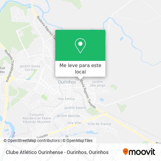 Clube Atlético Ourinhense - Ourinhos mapa