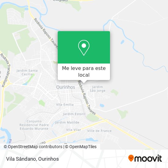 Vila Sândano mapa
