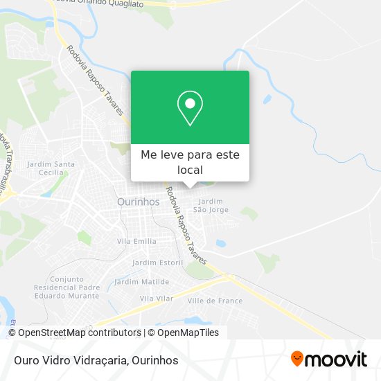 Ouro Vidro Vidraçaria mapa