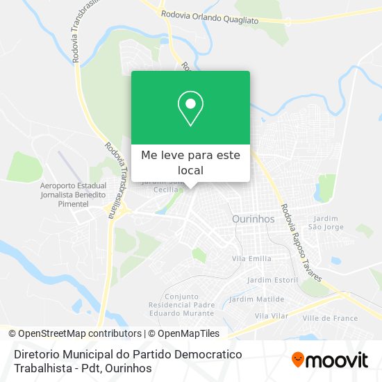 Diretorio Municipal do Partido Democratico Trabalhista - Pdt mapa