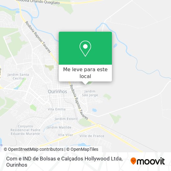 Com e IND de Bolsas e Calçados Hollywood Ltda mapa