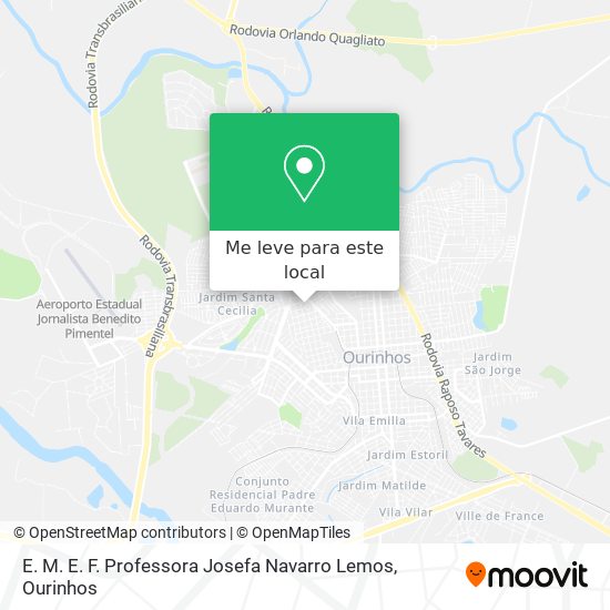 E. M. E. F. Professora Josefa Navarro Lemos mapa