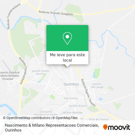 Nascimento & Milano Representacoes Comerciais mapa