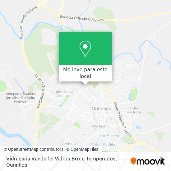 Vidraçaria Vanderlei Vidros Box e Temperados mapa