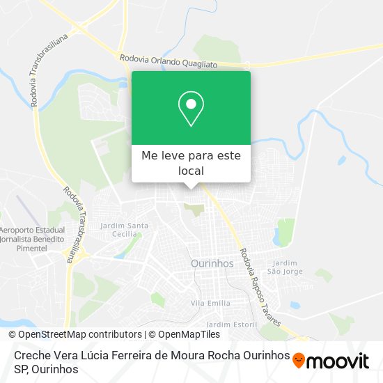 Creche Vera Lúcia Ferreira de Moura Rocha Ourinhos SP mapa