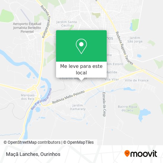 Maçã Lanches mapa