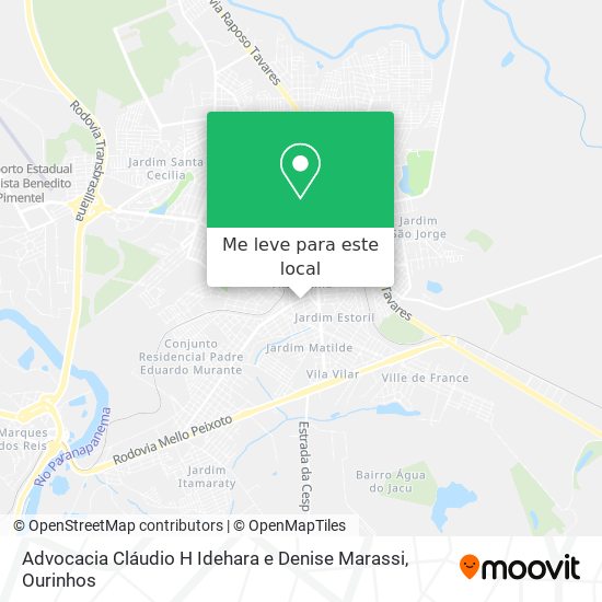 Advocacia Cláudio H Idehara e Denise Marassi mapa
