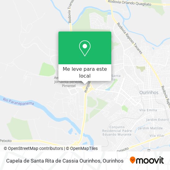 Capela de Santa Rita de Cassia Ourinhos mapa