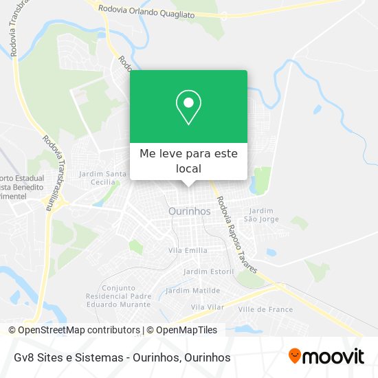Gv8 Sites e Sistemas - Ourinhos mapa