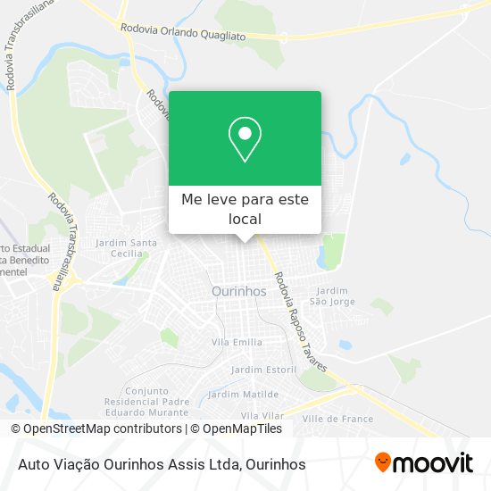 Auto Viação Ourinhos Assis Ltda mapa