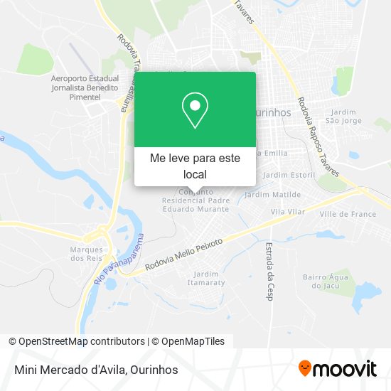 Mini Mercado d'Avila mapa