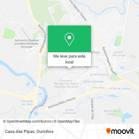 Casa das Pipas mapa