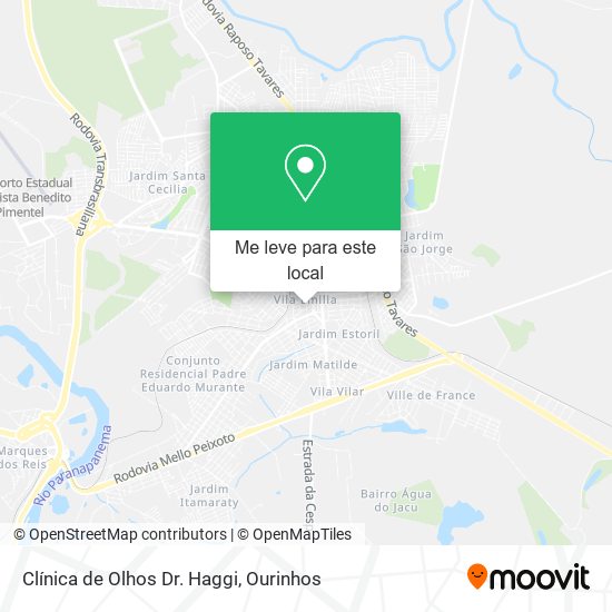 Clínica de Olhos Dr. Haggi mapa