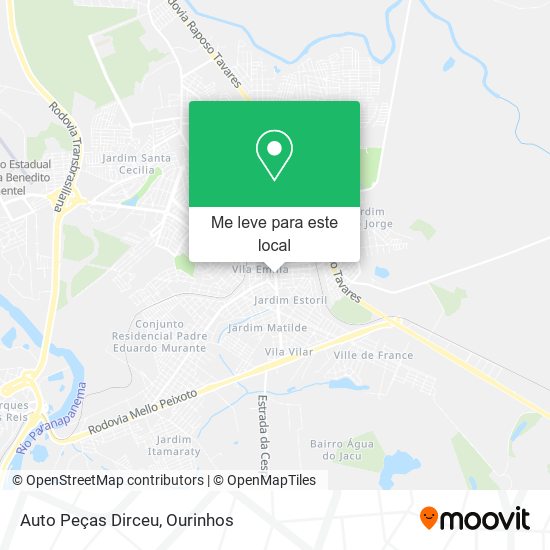 Auto Peças Dirceu mapa