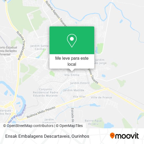 Ensak Embalagens Descartaveis mapa