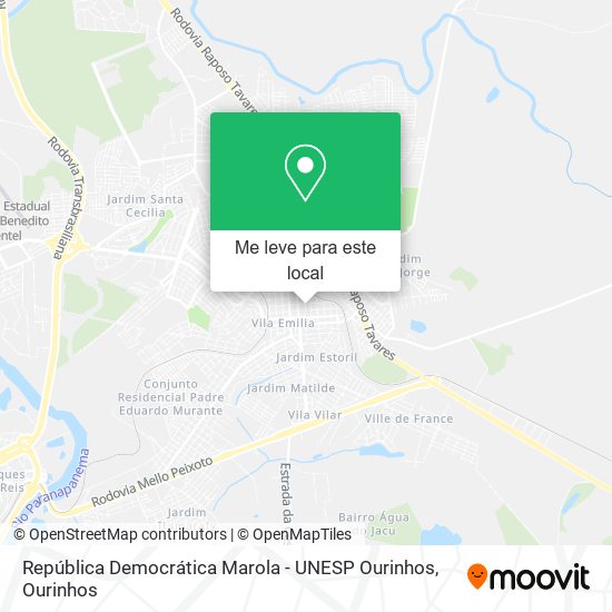 República Democrática Marola - UNESP Ourinhos mapa