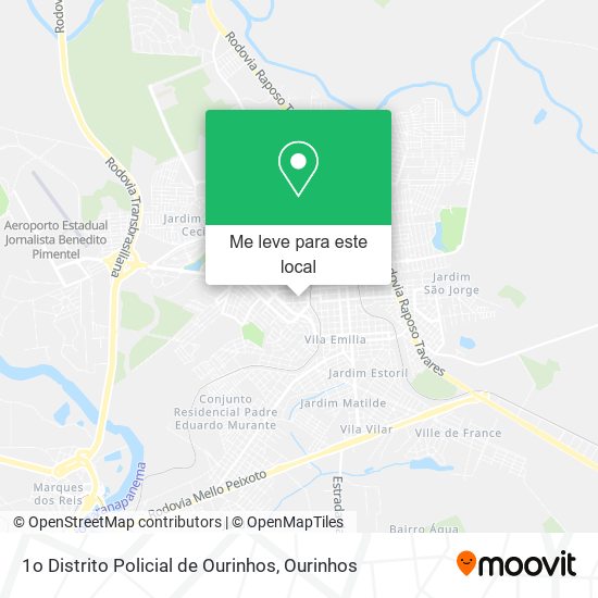 1o Distrito Policial de Ourinhos mapa