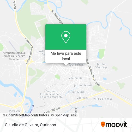 Claudia de Oliveira mapa