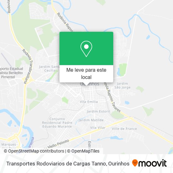 Transportes Rodoviarios de Cargas Tanno mapa