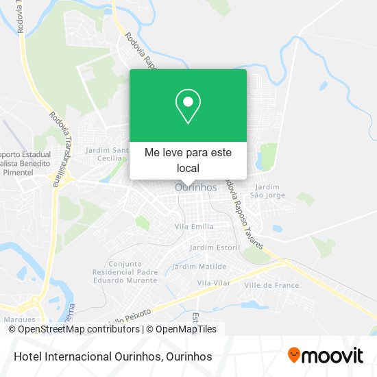 Hotel Internacional Ourinhos mapa