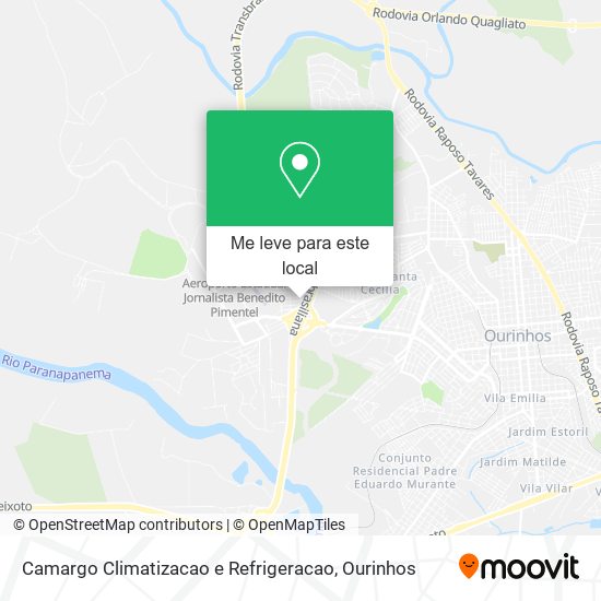 Camargo Climatizacao e Refrigeracao mapa
