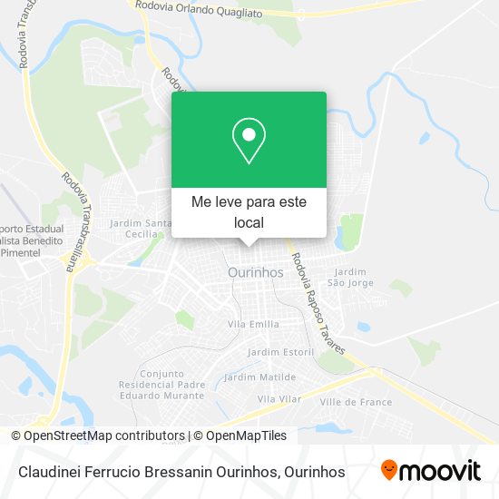 Claudinei Ferrucio Bressanin Ourinhos mapa