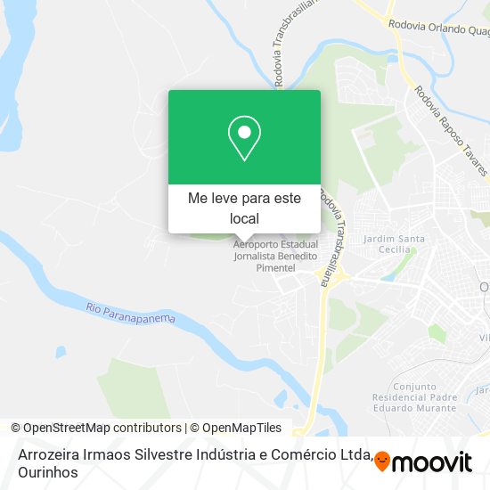 Arrozeira Irmaos Silvestre Indústria e Comércio Ltda mapa