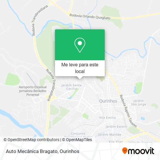 Auto Mecânica Bragato mapa