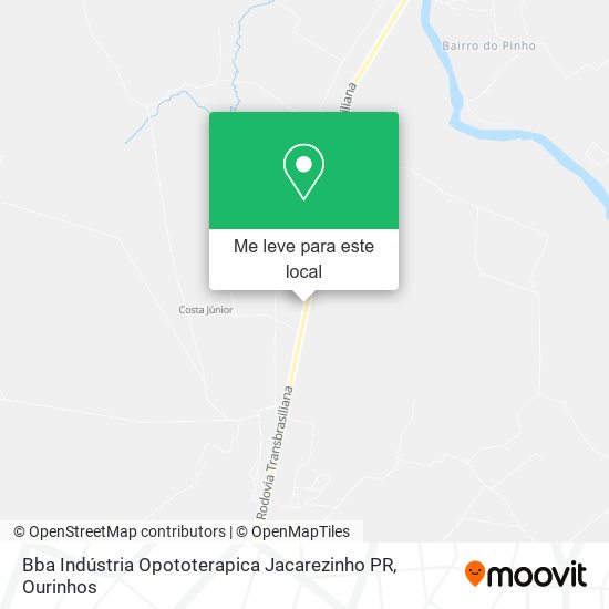 Bba Indústria Opototerapica Jacarezinho PR mapa