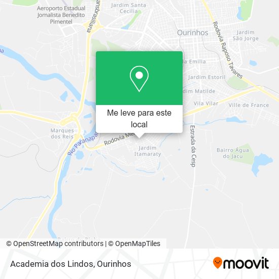 Academia dos Lindos mapa