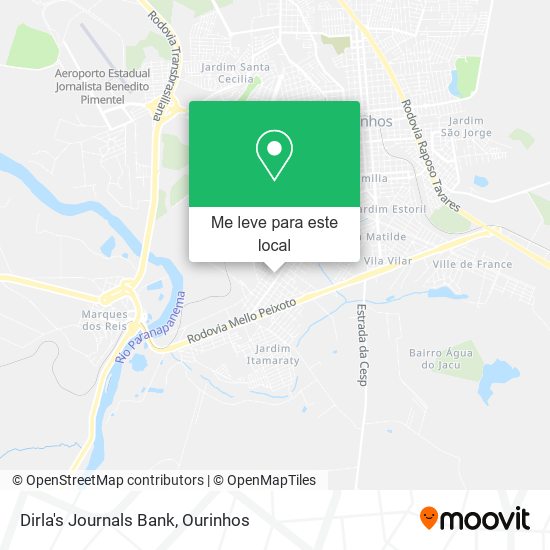 Dirla's Journals Bank mapa