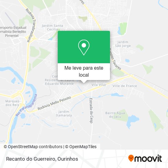 Recanto do Guerreiro mapa