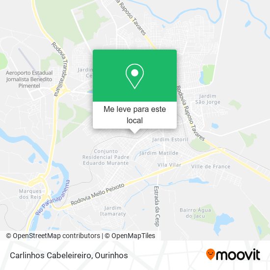 Carlinhos Cabeleireiro mapa