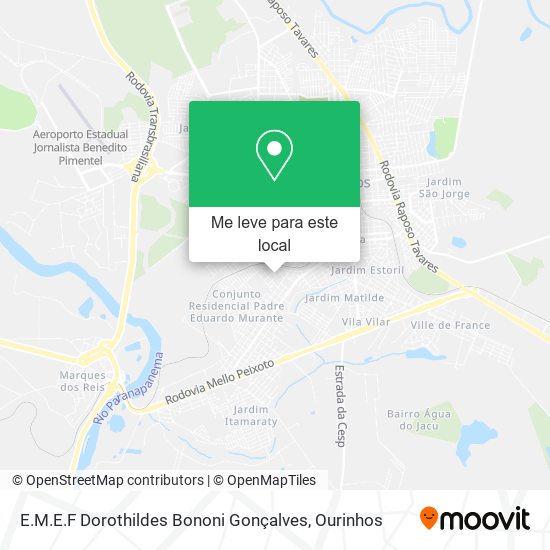 E.M.E.F Dorothildes Bononi Gonçalves mapa