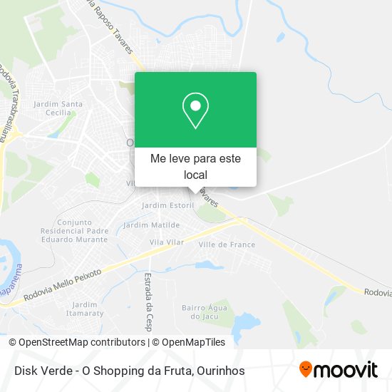 Disk Verde - O Shopping da Fruta mapa
