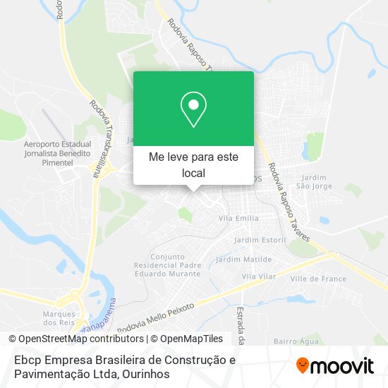 Ebcp Empresa Brasileira de Construção e Pavimentação Ltda mapa