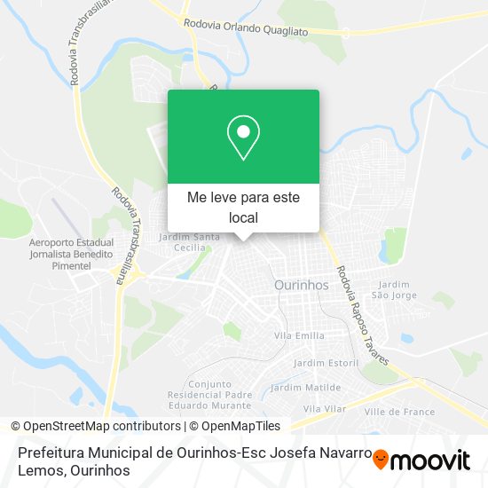 Prefeitura Municipal de Ourinhos-Esc Josefa Navarro Lemos mapa