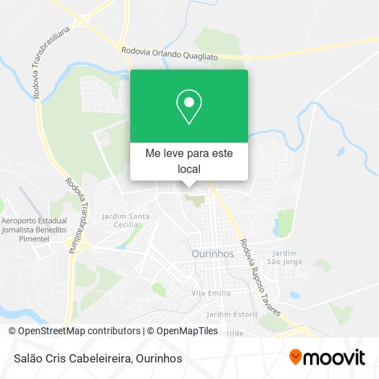 Salão Cris Cabeleireira mapa