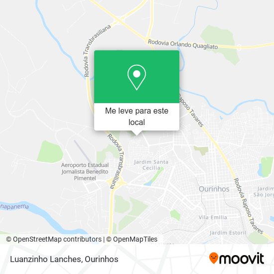 Luanzinho Lanches mapa
