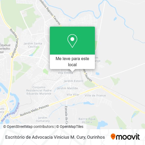 Escritório de Advocacia Vinicius M. Cury mapa