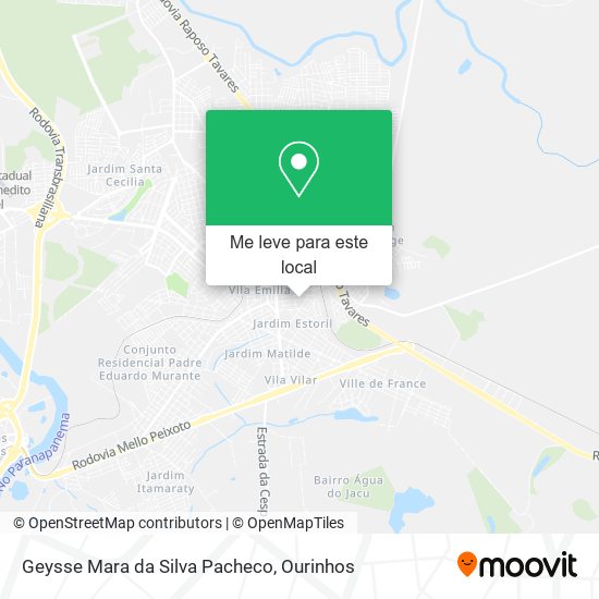 Geysse Mara da Silva Pacheco mapa