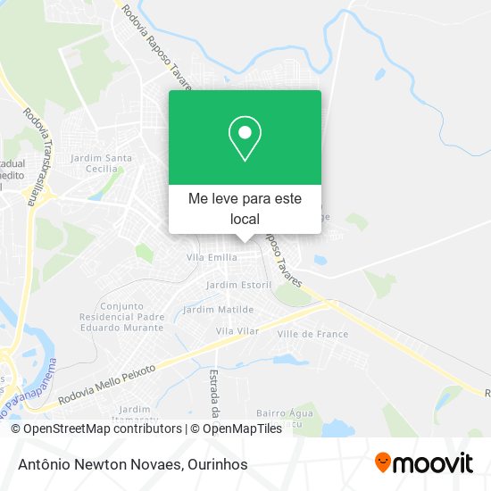 Antônio Newton Novaes mapa