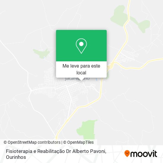 Fisioterapia e Reabilitação Dr Alberto Pavoni mapa