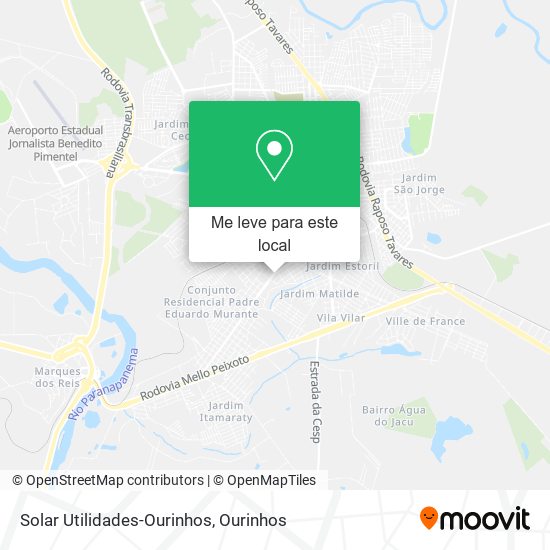 Solar Utilidades-Ourinhos mapa