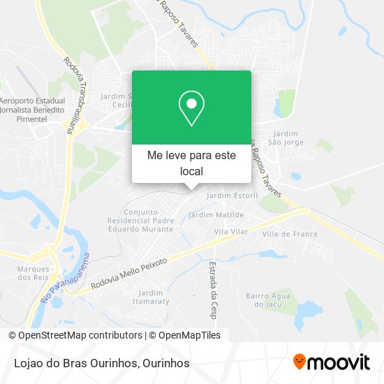 Lojao do Bras Ourinhos mapa