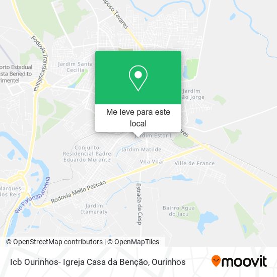 Icb Ourinhos- Igreja Casa da Benção mapa