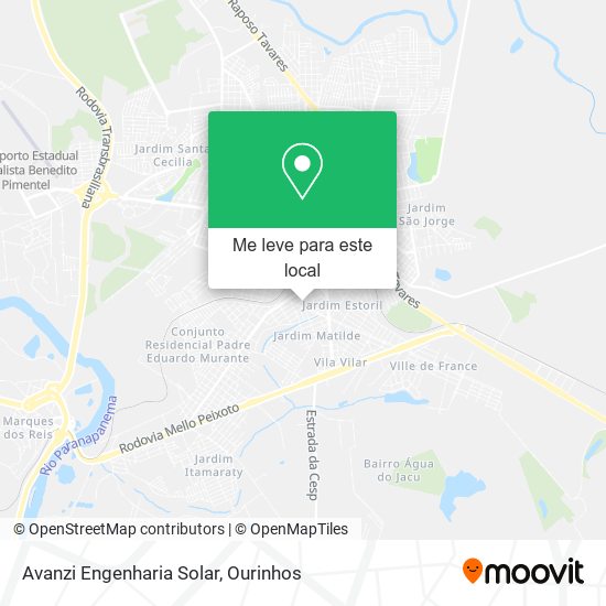 Avanzi Engenharia Solar mapa