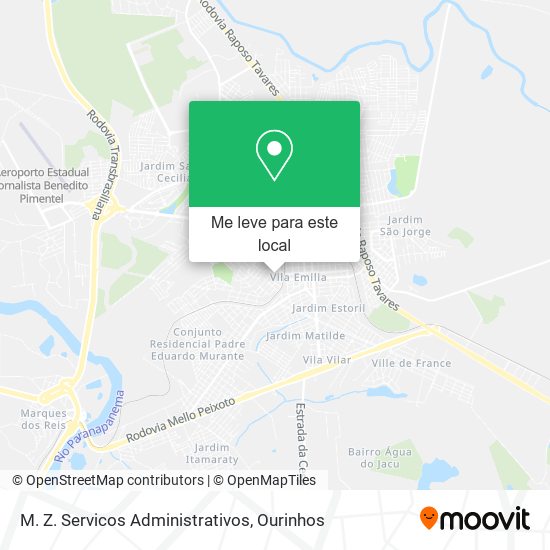 M. Z. Servicos Administrativos mapa